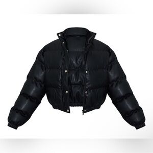 PrettyLittlething Black Puffer Jacket
